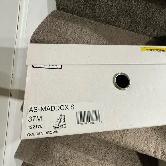 ASH NEW Tan Suede Lace-Up Women's Boots Chunky Maddox sz 7 - Picture 6 of 6